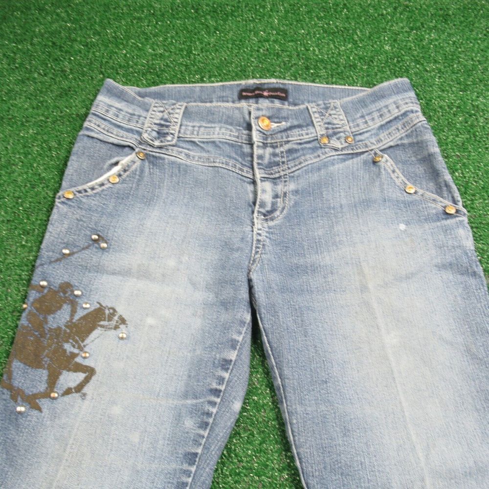Beverly Hills Polo Club Womens Boot Cut Blue Jeans Waist 15 See Description